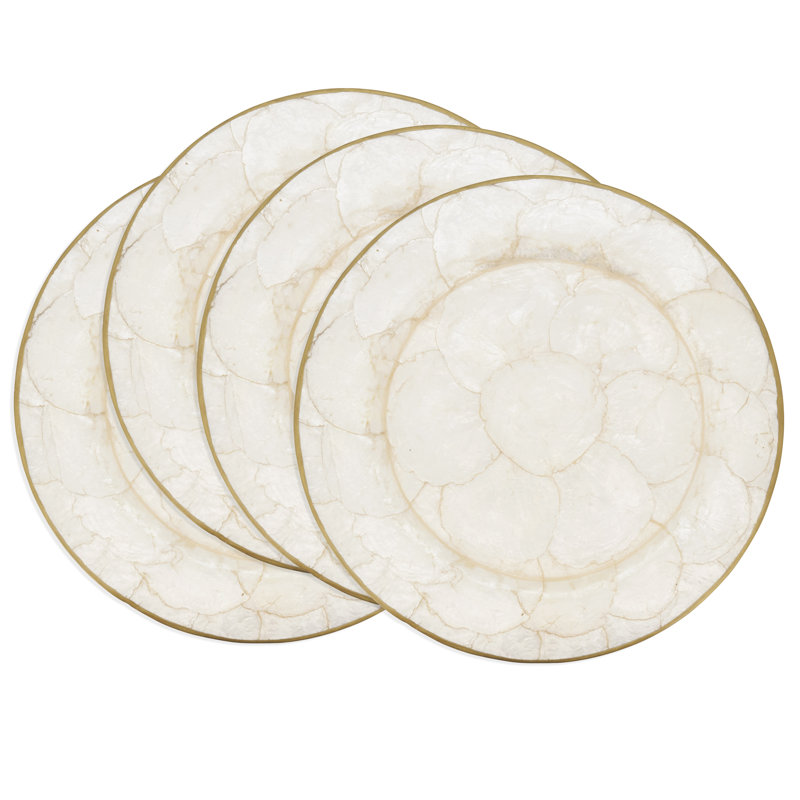 Polished Capiz Charger Plate (Set of 4), Gold