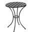 Ensemble bistro extérieur 3 pièces - Fer thermolaqué noir et argent + mobilier