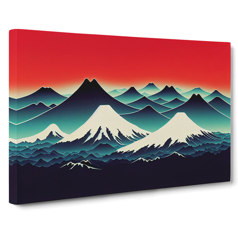 Overwhelming Japanese Mountains - Wrapped Canvas, 50cm H x 76cm W x 3cm D