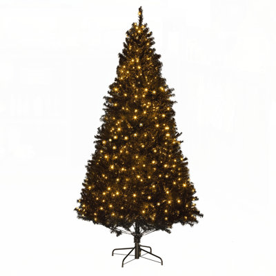 7.5ft Tall Prelit Christmas Tree with Realistic Branches, 500 Warm White LED Lights, and 1346 Tips for a Festive Holiday