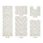 Ensemble de tapis pour salle de bain 5 pièces en coton 100% coton Hugo Premium 1990 GSM avec envers en latex anti-dérapant, certifié OEKO-TEX®, super absorbant et lavable à la machine, ivoire-643056216