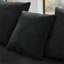 Canapé modulaire, canapé modulaire en L 110 po pour salon 4 pièces | Noir | Velours