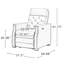 Fauteuil inclinable électrique en cuir véritable de 31,50 po Gumesindo-1329492949