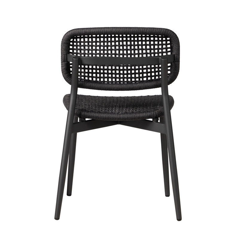 Armless Dining Chair-Set Of 4, Matte Charcoal