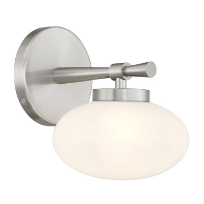 Barrow 1-Light Wall Sconce in Polished Nickel