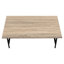 Table basse rectangulaire de 40 po pour le salon, stratifié taupe, style moderne, pieds en métal noir, bureau d'appoint en forme de cocktail, structure de 40 po