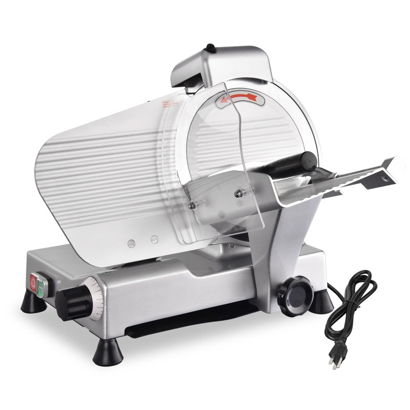 WeChef 10''Commercial Meat Slicer 240W Electric Deli Slicer Cheese Food Cutter Stainless Steel Blade For Shop Restaurant Home Use 0-12mm Adjustable Slicing Thickness