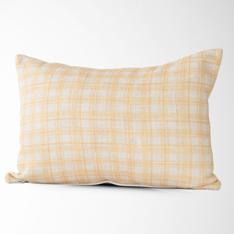 Cotton Pillow Cover, Gold Floral