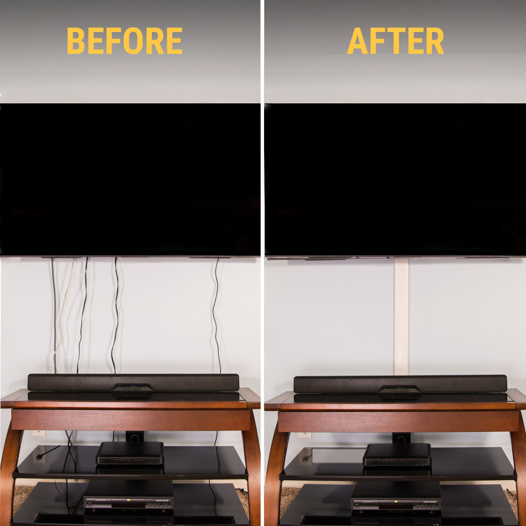 Hastings Home TV Cable Concealer II Cord Cover Raceway Kit & Reviews ...
