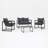 Tapasi Outdoor Conversation Set, Patio Lounge Chairs with Cushions and End Table-976596436
