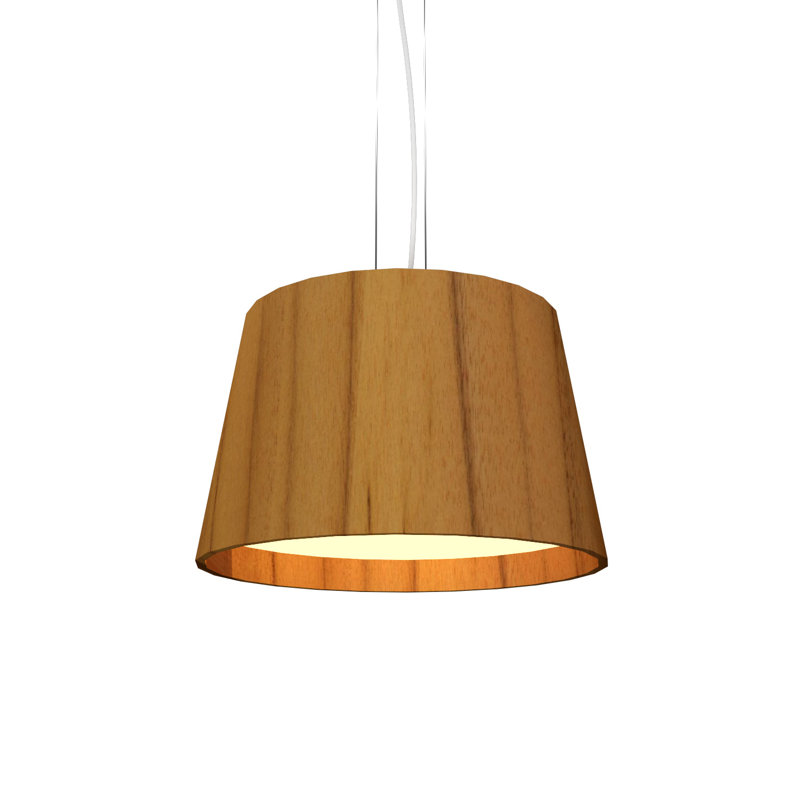 Luminaire suspendu conique Cônico, Teck, Teck