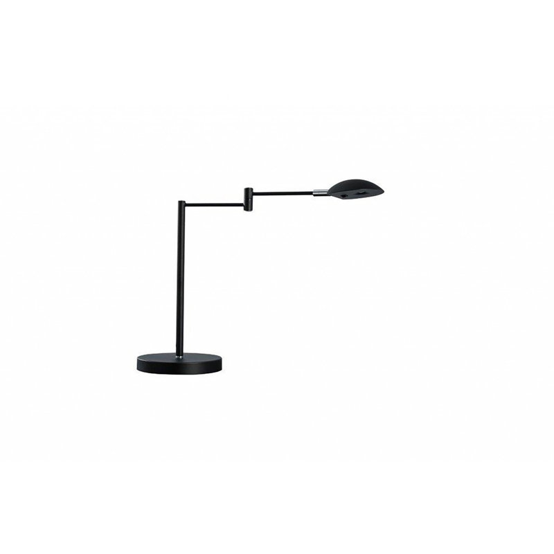 Lampe de table à bras pivotant en métal noir 16 po Ruppe, Noir