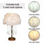 17" H Feather Crystal Table Lamp With Led Bulbs-791667979