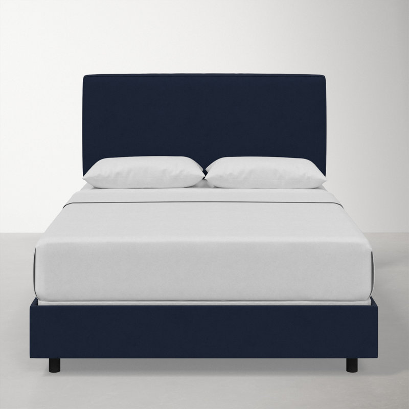 Marquise Upholstered Standard Bed, King, Classic Ink Performance Velvet