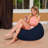 Bean Bag Chair for Kids, Teens, and Adults - Filled with Soft Beads, Includes Removable and Machine Washable Cover - Multiple Colors, Sizes and Fabrics including Soft Nylon & Canvas with Patterns-1783236409-1785356751