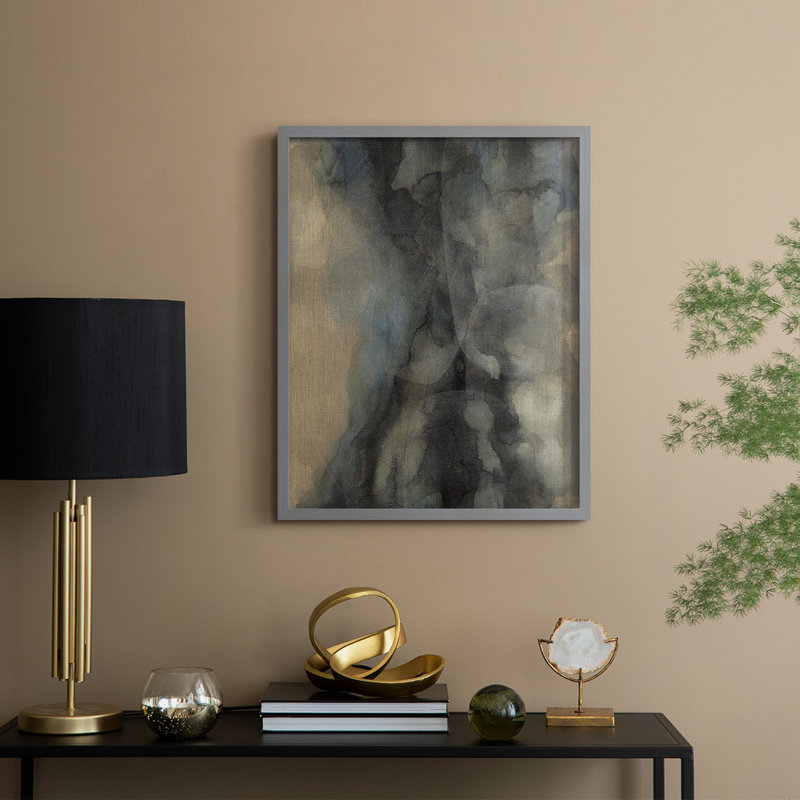 «The Winter», reproduction encadrée - bois massif, Gris, H 11 po x l 9 po
