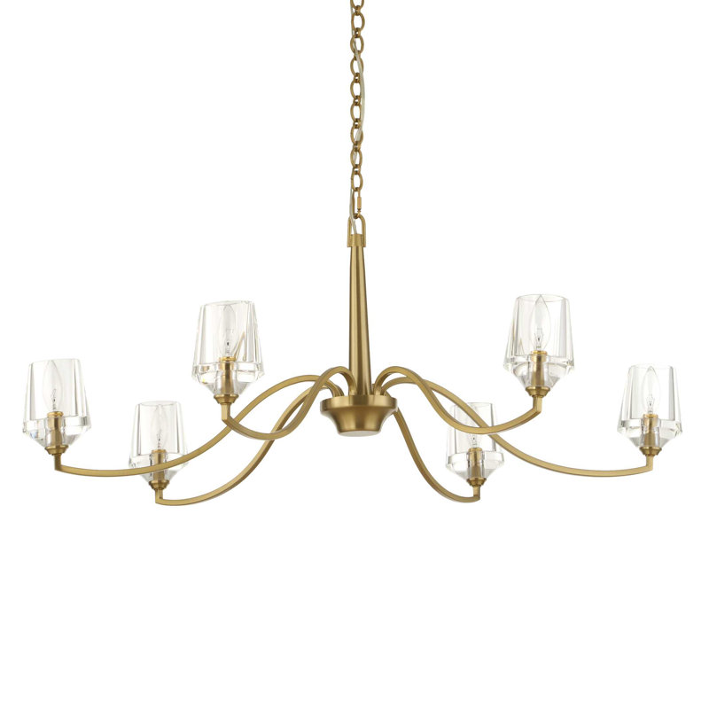 Lustre en laiton 6 lumières Uttermost Barcelona