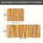 Orange Textured Stripe, 2 Pcs Non Slip Kitchen Mats
