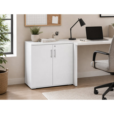 Lancaster Storage Cabinet Cupboard / Pantry 2 Door Lockable Unit for Office, Home, Utility, Kitchen & Garage