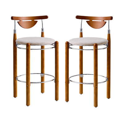 Nikko Bar Stool – Beige/Brown