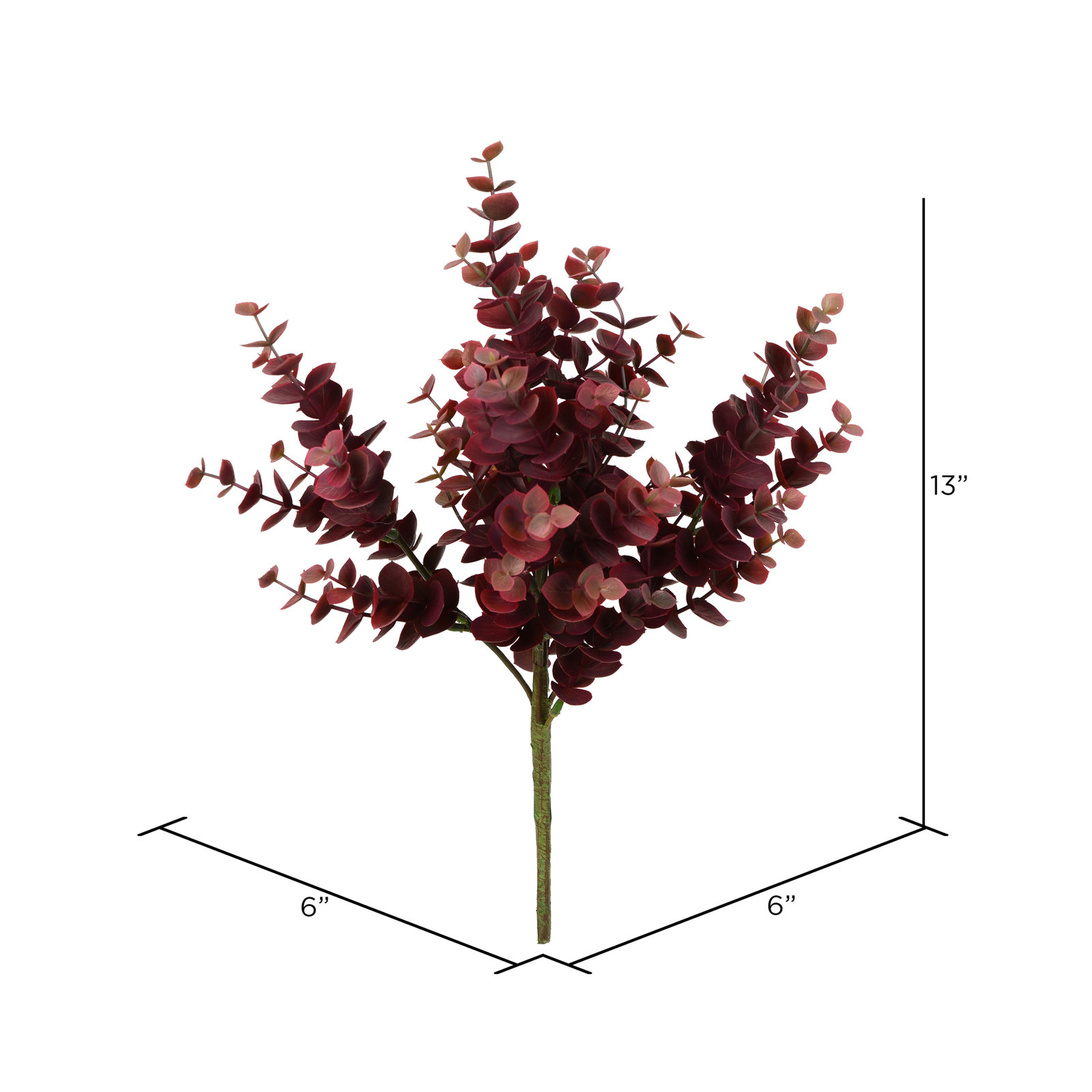 Rossie Artificial Jade Leaf Spray, Burgundy