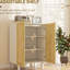 Buffet avec espace de rangement fonctionnel - blanc et naturel