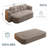 Lozena Boneless 79'' Convertible Corduroy Sleeper Sofa Bed, 15'' Thick Full-Size Compression Mattress Couch-477552540