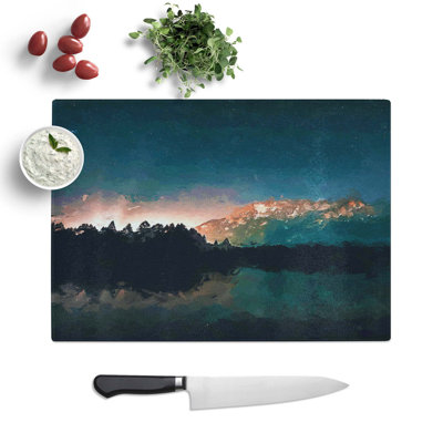 Glass Lake Antholz in Italy in Abstract Chopping Board