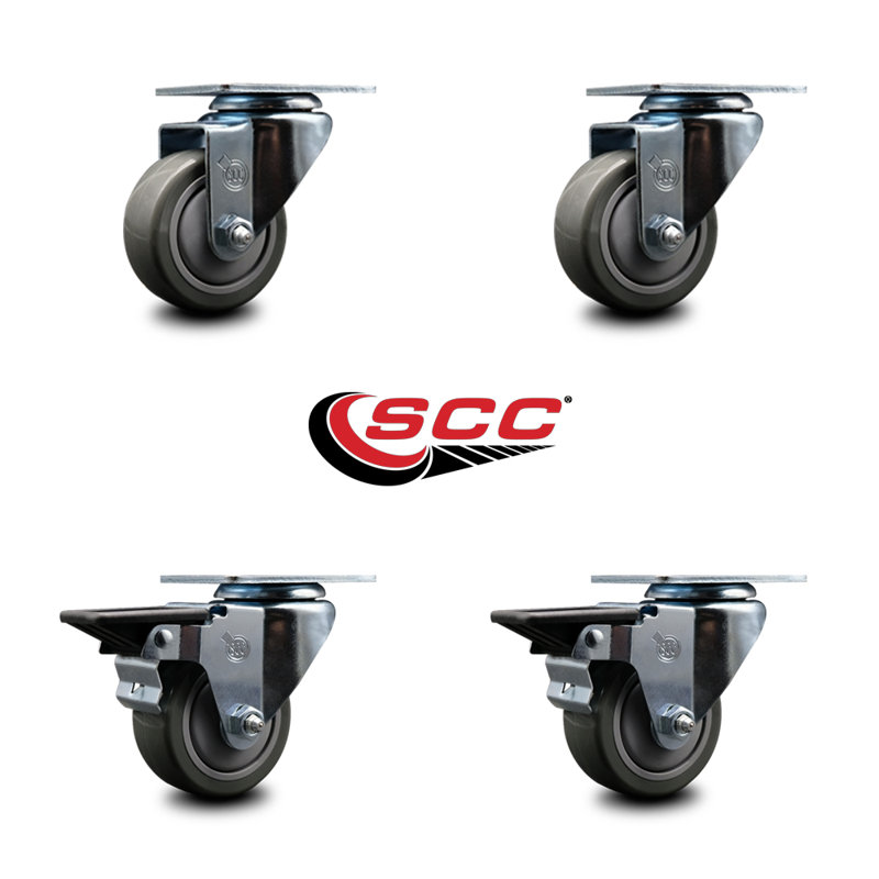 Polyurethane Caster, Gray