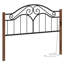 Vintage Platform Bed Metal Like Wood Headboard-1690745161
