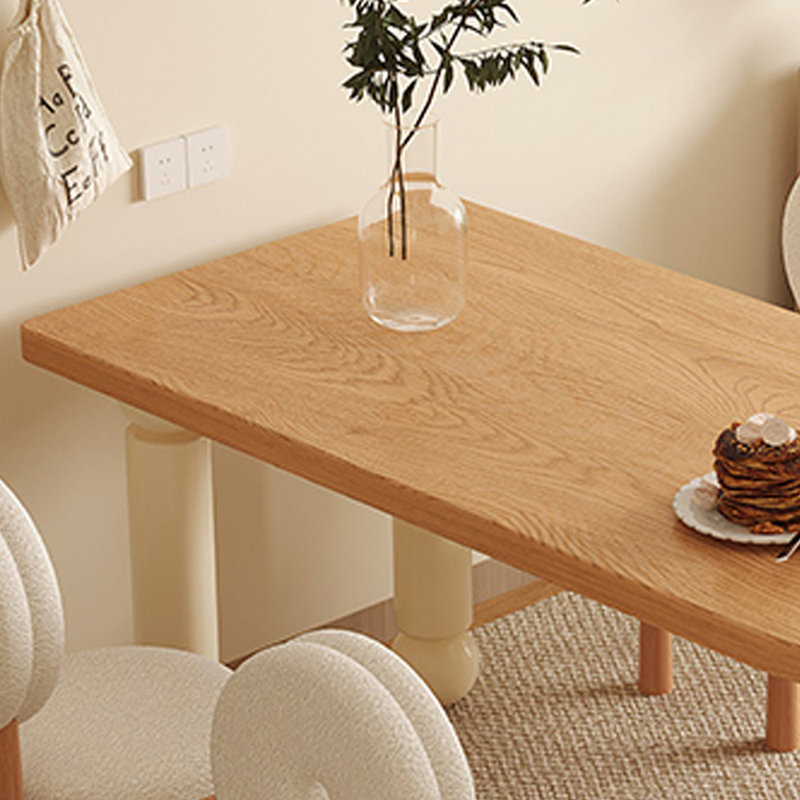 Creative Asymmetrical Design Solid Wood Desk, 29.52" H x 70.86" W x 31.49" D