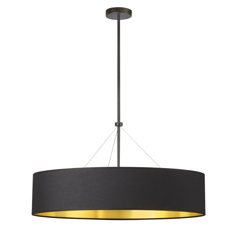 Pallavi 4 Light Incandescent Chandelier, Black, Matte Black