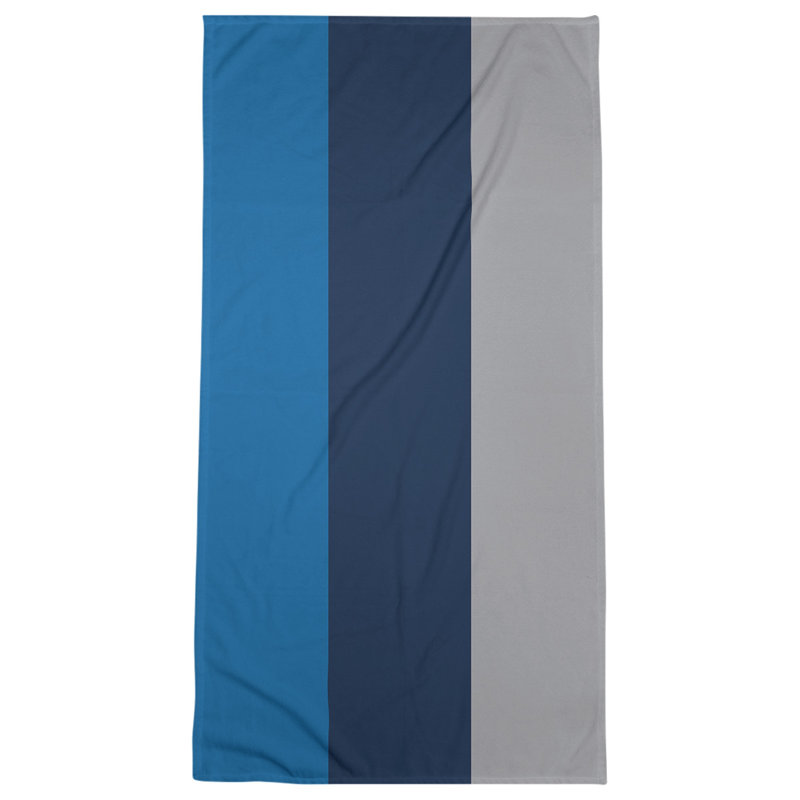 Winnipeg Lightweight Bath Towel, Aviator Blue/Polar Night Blue/Silver, Poly/Cotton