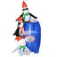 Décorations de Noël gonflables de 6 pi avec pingouins, bonhomme de neige et lumières DEL pour les fêtes festives