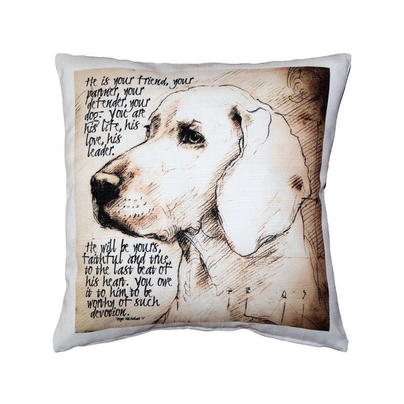 Devoted Dog Throw Pillow