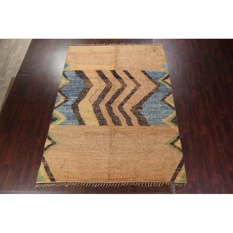 Tapis marocain en laine noué à la main 9 x 13