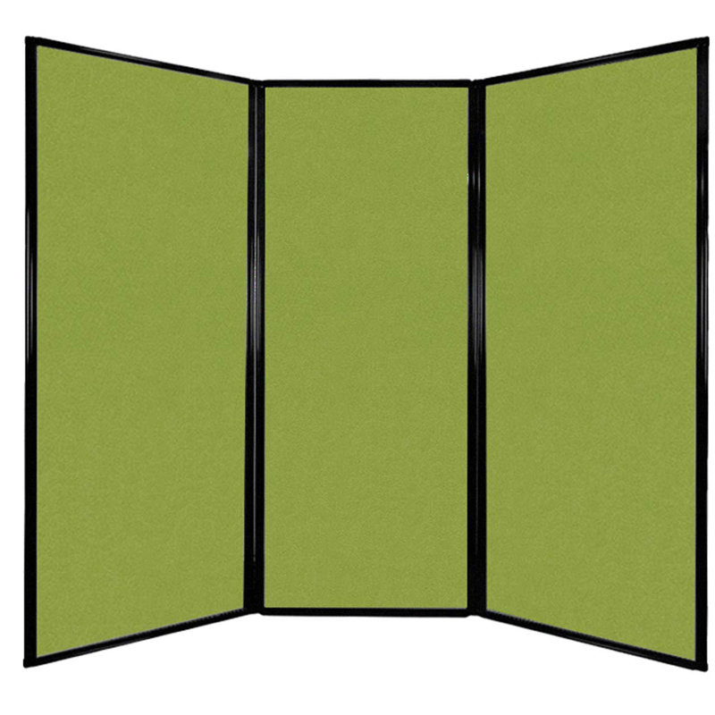 Séparateur de pièce 3 panneaux, Vert lime, H 80 po x l 90 po x P 2 po