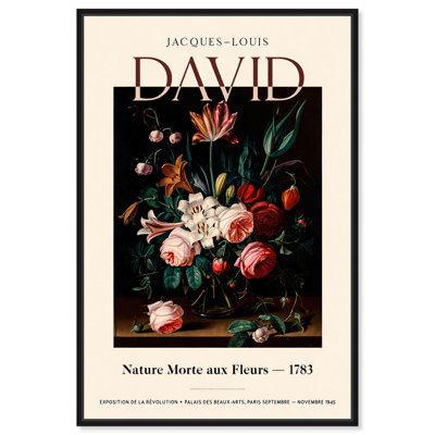 Flowers in a Dark Canvas Vintage Art Poster by Art Remedy