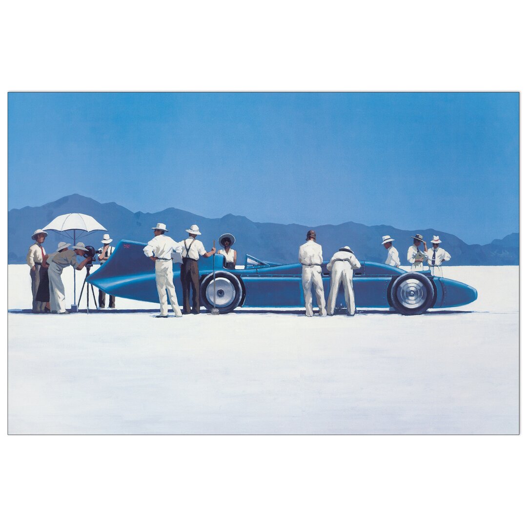 Paneel „Bluebird At Bonneville“ von Jack Vettriano, Grafikdruck