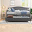 Lit de jour simple en bois avec couchette multifonctionnelle peu encombrante, gris