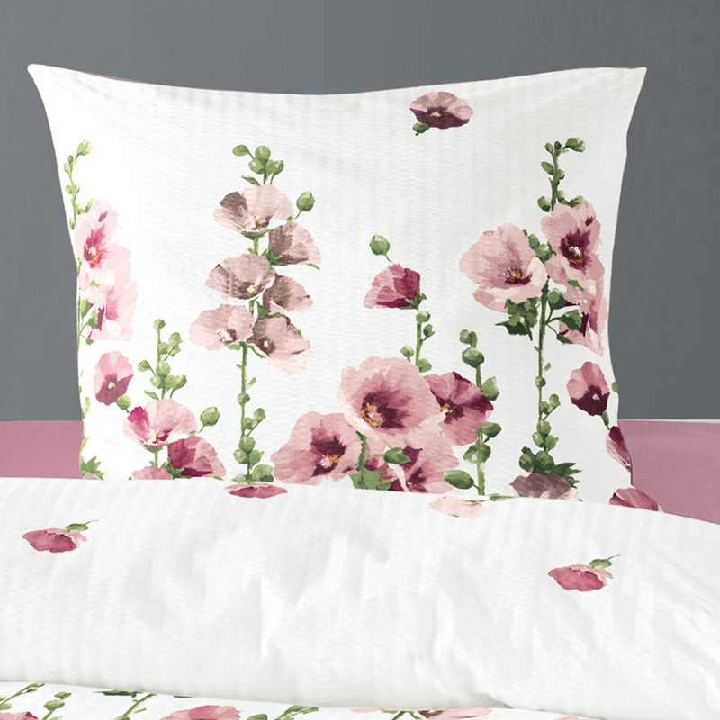 Asher Pink/Green 138 TC, 155 x 220 cm - 1 Pillowcase 80 x 80 cm
