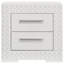 Table de chevet 2 tiroirs Lastra blanc ultrabrillant-1056130357