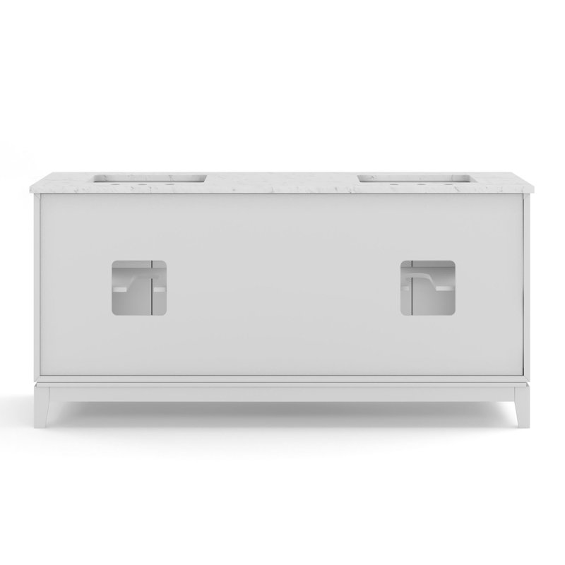 Elizabeth 72'' W Double Vanity, White