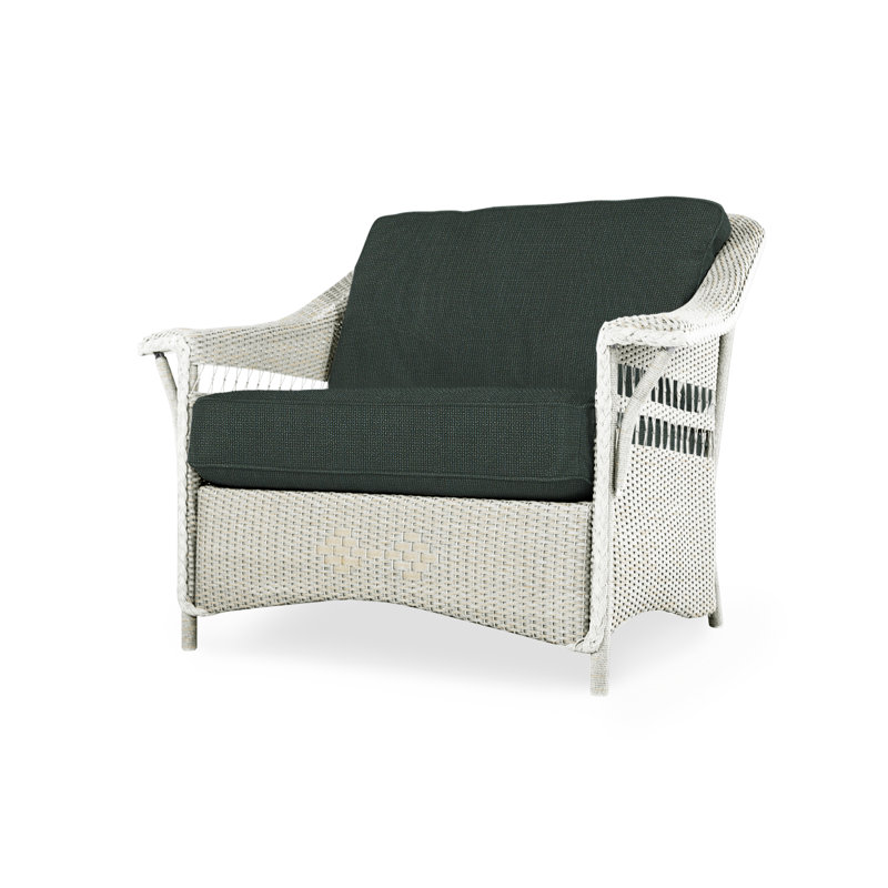 Nantucket Outdoor Lounge Chair, Serene Ocean, Antique White