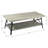 Laguna Solid Pine Coffee Table with Open Storage Shelf and Dark Metal X-Frame-146541651