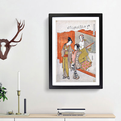 Kago Returning from Gojuken by Isoda Koryusai - Picture Frame Art Print