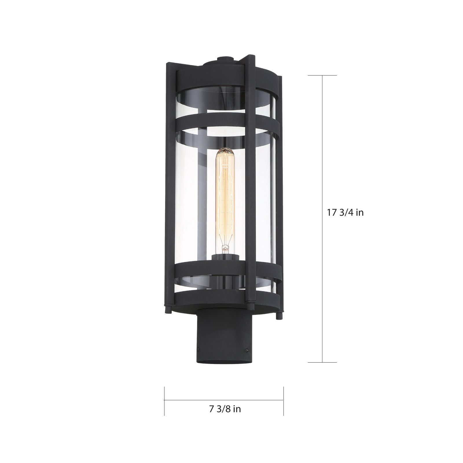Briggs Seeded Metal Outdoor Lantern Head
