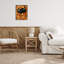 «Whimsical Cat Peeking Fall Leaves», giclée encadrée, design par Gabriela Avila-216670770-216670768