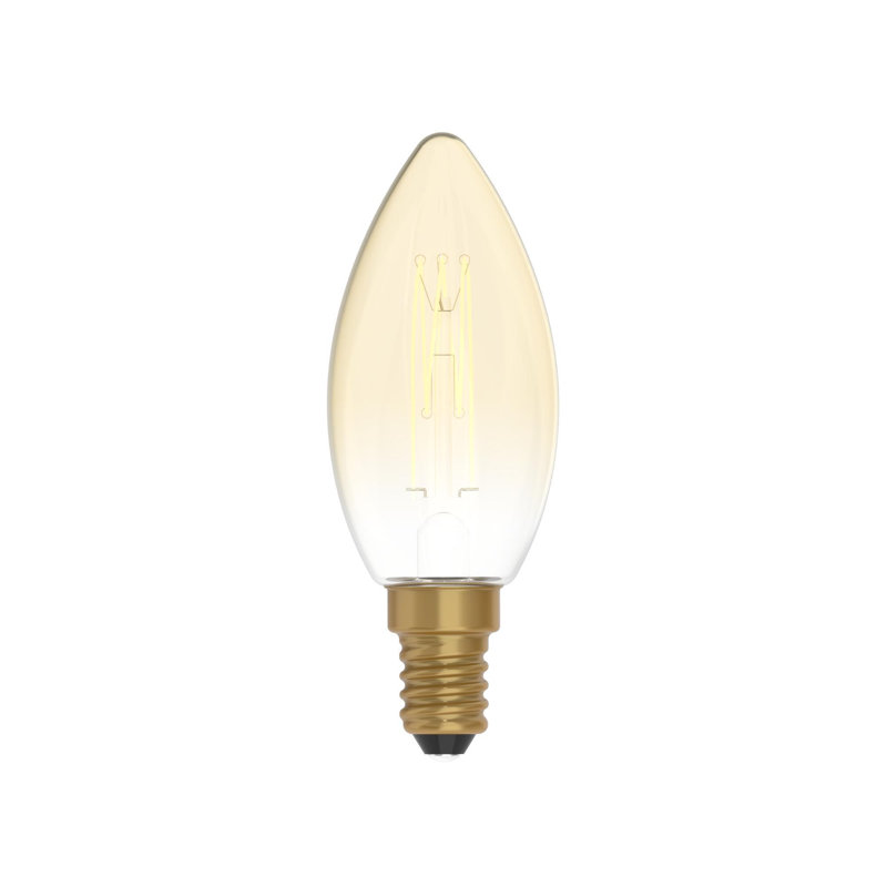 E27 Dimmable LED Vintage Edison Candle Light Bulb Amber, 2700