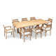 Moline 98.5'' Rectangular 8 - Person Outdoor Dining Set with Cushions
